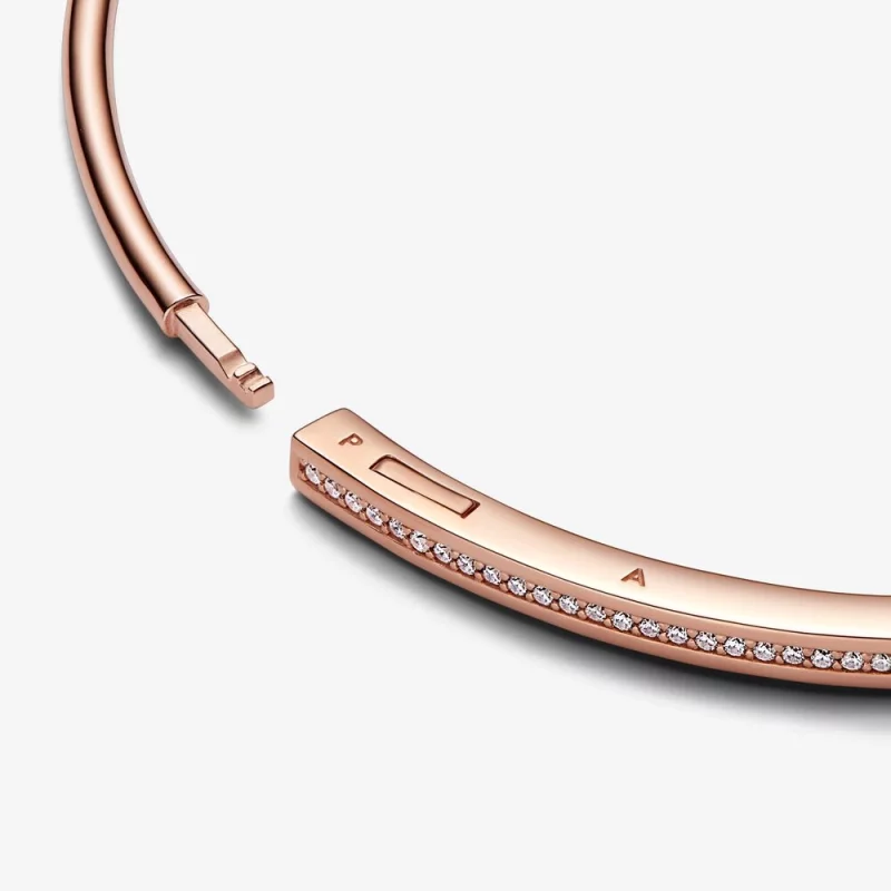 (image pour) Bracelet Signature I-D Serti Pavé de Pandora - 582313C01 - Afficher 8