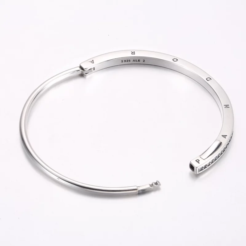 (image pour) Bracelet Signature I-D Serti Pavé Pandora - 592313C01 - Afficher 3