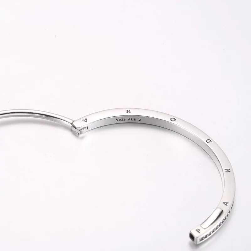 (image pour) Bracelet Signature I-D Serti Pavé Pandora - 592313C01 - Afficher 4