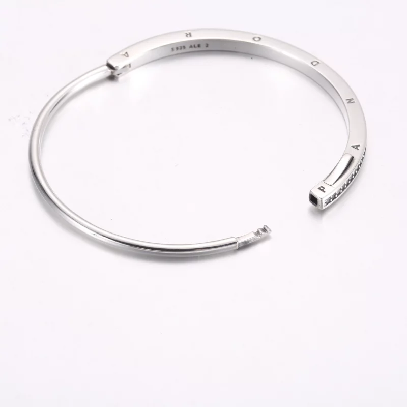 (image pour) Bracelet Signature I-D Serti Pavé Pandora - 592313C01 - Afficher 5