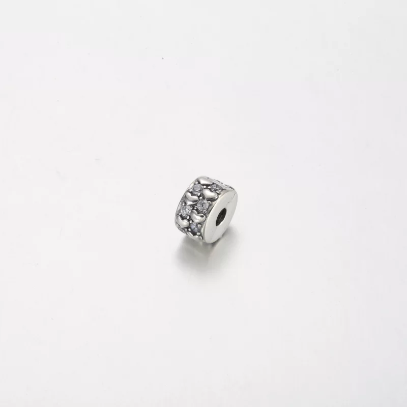 (image pour) Charm Clip Cœurs Infinis Étincelants Pandora - 792235C01 - Afficher 2
