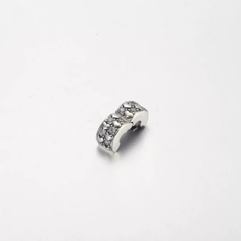 (image pour) Charm Clip Cœurs Infinis Étincelants Pandora - 792235C01 - Afficher 3
