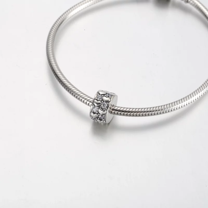(image pour) Charm Clip Cœurs Infinis Étincelants Pandora - 792235C01 - Afficher 4