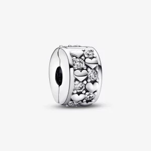 (image pour) Charm Clip Cœurs Infinis Étincelants Pandora - 792235C01