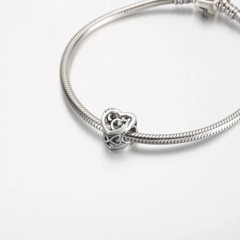 (image pour) Charm Cœurs Infinis Entrelacés Pandora - 790800C00 - Afficher 5