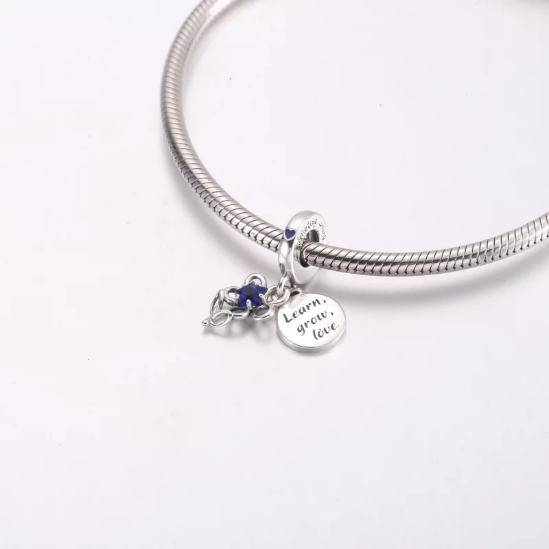 (image pour) Charm Double Pendent Fleur Floraison Pandora - 792293C01 - Afficher 4