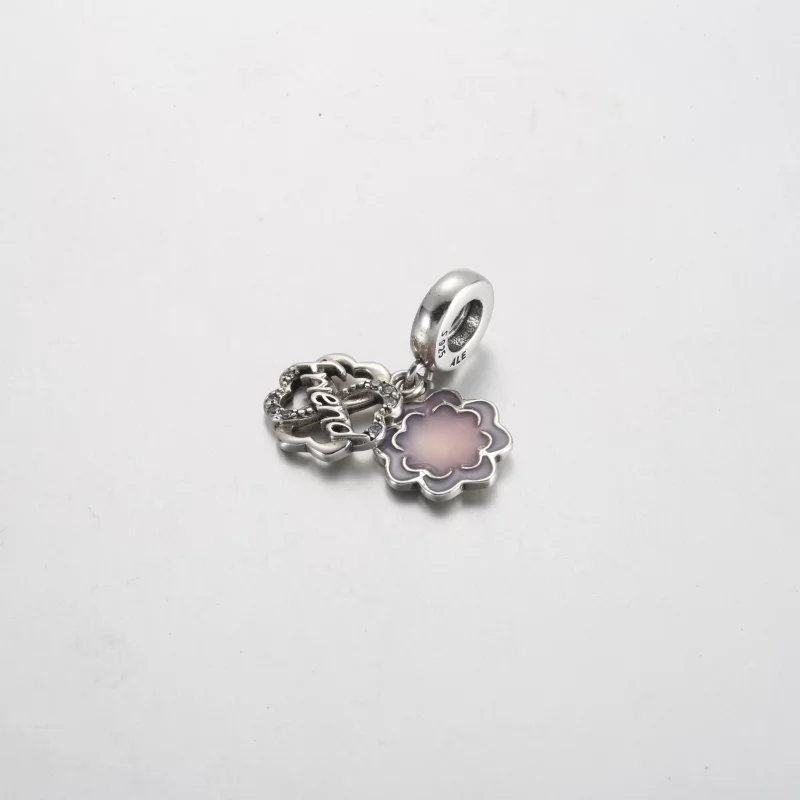 (image pour) Charm Double à Pendentifs Amitié Trèfle à Quatre Feuilles Pandora - 792245C01 - Afficher 2