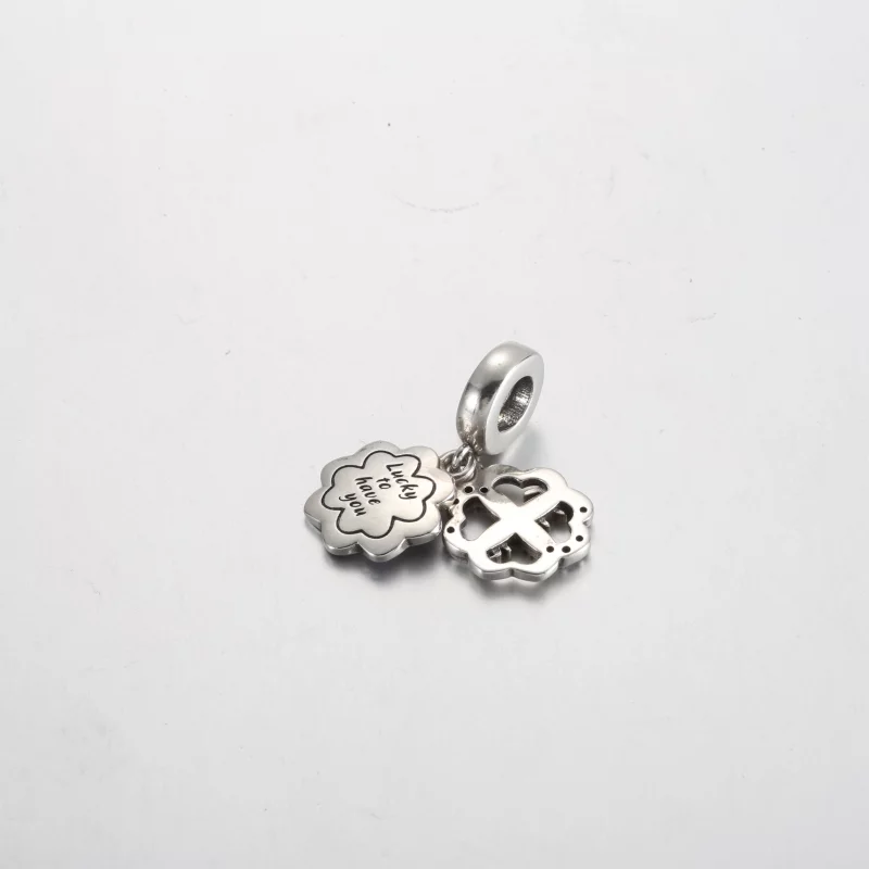 (image pour) Charm Double à Pendentifs Amitié Trèfle à Quatre Feuilles Pandora - 792245C01 - Afficher 3
