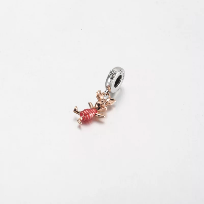 (image pour) Charm Pandora Disney Winnie l'Ourson Porcinet Suspendu - 782208C01 - Afficher 2