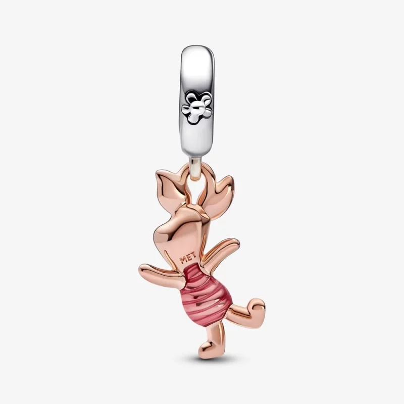 (image pour) Charm Pandora Disney Winnie l'Ourson Porcinet Suspendu - 782208C01 - Afficher 6