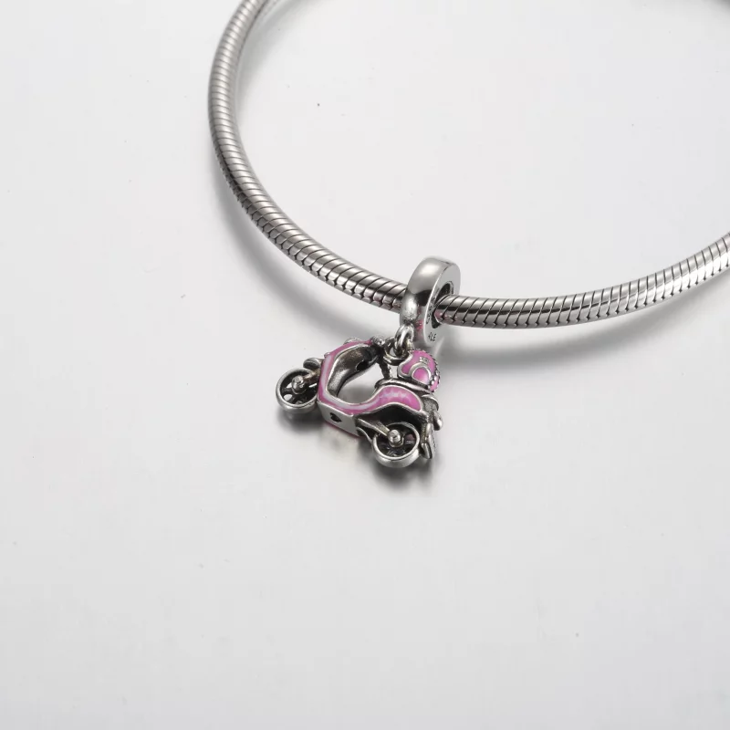 (image pour) Charm Pandora Scooter Rose Suspendu - 791057C01 - Afficher 5