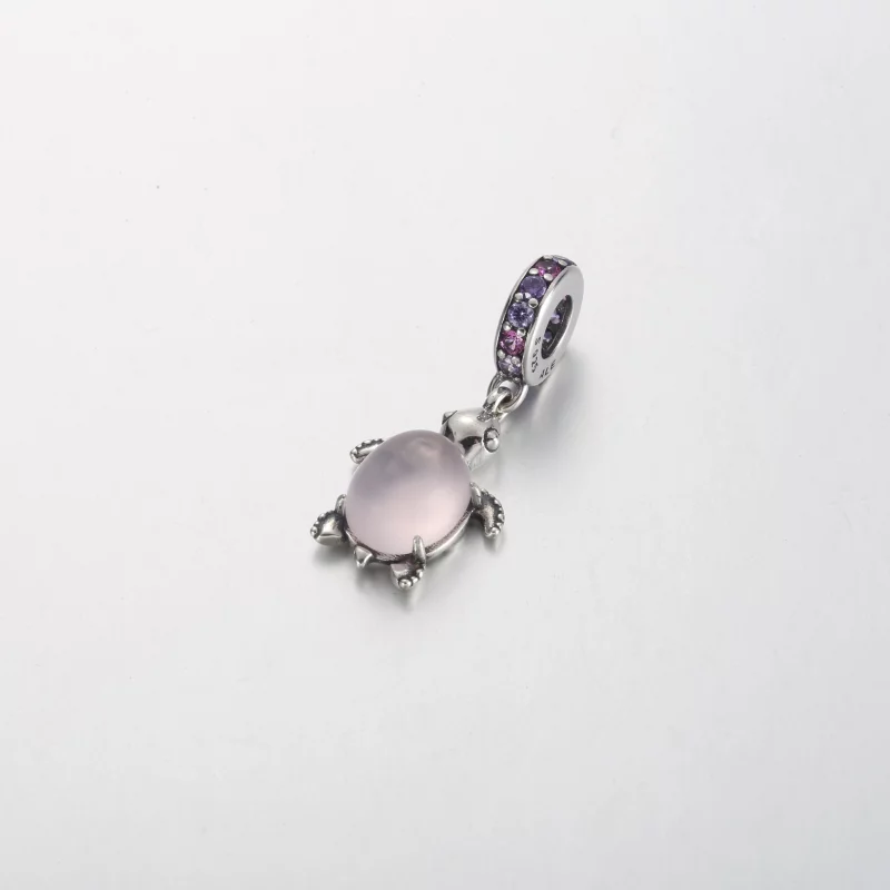 (image pour) Charm pendentif tortue de mer en verre Murano rose Pandora - 798939C02 - Afficher 2