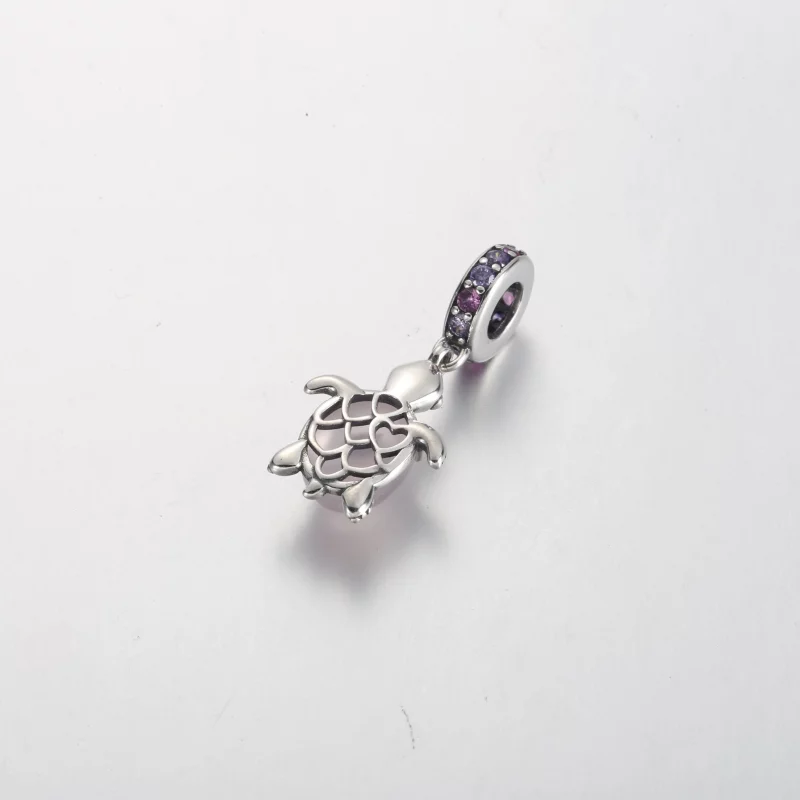 (image pour) Charm pendentif tortue de mer en verre Murano rose Pandora - 798939C02 - Afficher 3