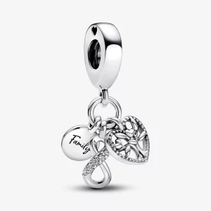 (image pour) Charm Triple Suspendu Infini Famille Pandora - 792201C01