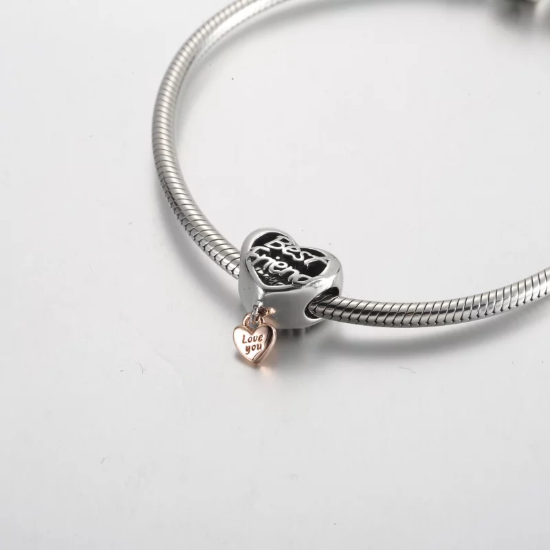 (image pour) Charme Cœur Pandora Love You Best Friend - 782243C00 - Afficher 5