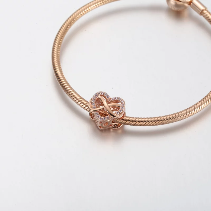 (image pour) Charme Cœur Rose Infini Famille Pandora - 782246C01 - Afficher 4