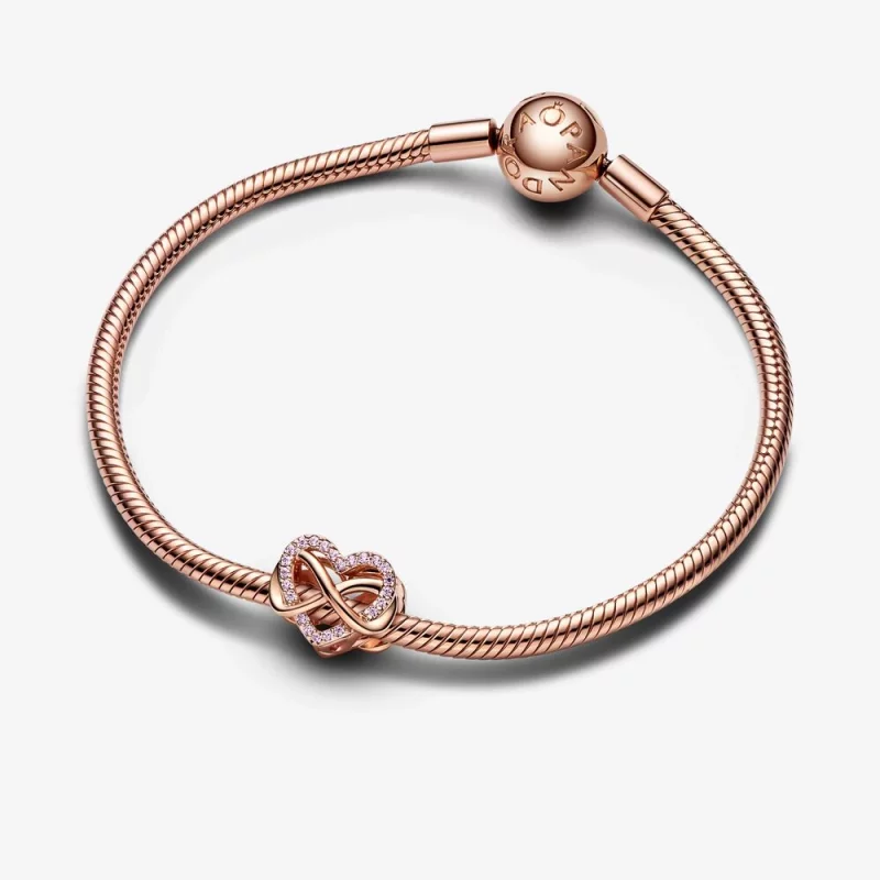 (image pour) Charme Cœur Rose Infini Famille Pandora - 782246C01 - Afficher 7