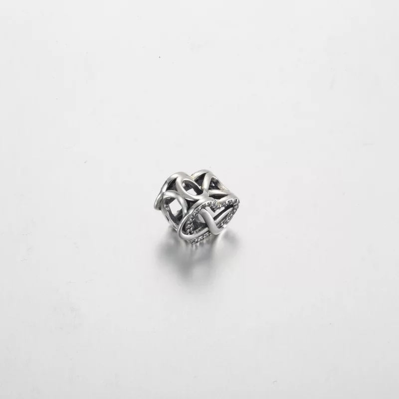 (image pour) Charme Cœur Rouge Infini Famille Pandora - 792246C01 - Afficher 3