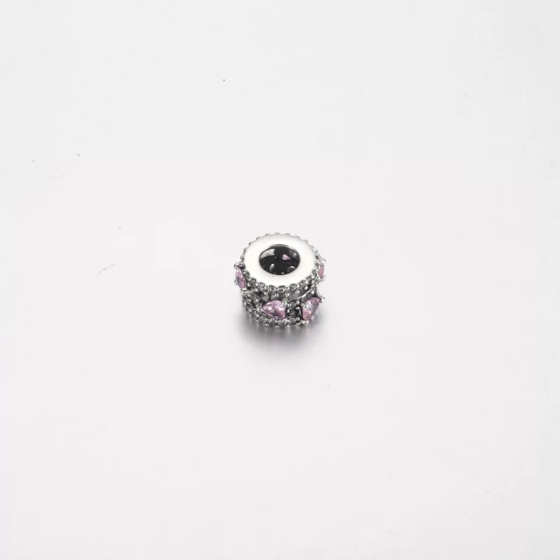 (image pour) Charme Cœurs Triples Halo Étincelant Pandora - 791161C01 - Afficher 4