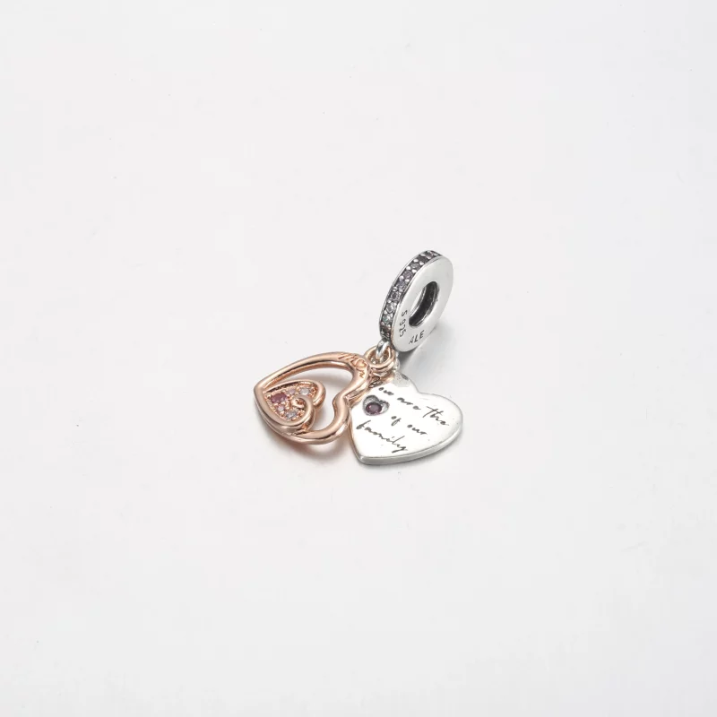 (image pour) Charme Double Pendent Cœurs Infinis Entrelacés Pandora - 781020C01 - Afficher 2