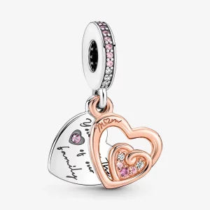 Charme Double Pendent Cœurs Infinis Entrelacés Pandora - 781020C01 (image pour) Charme Double Pendent Cœurs Infinis Entrelacés Pandora - 781020C01