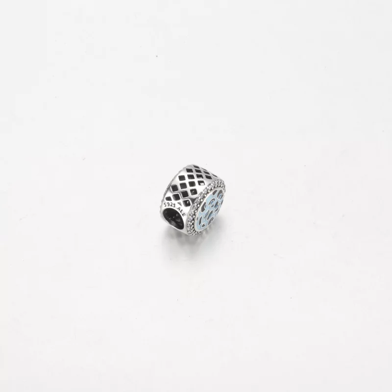 (image pour) Charme en argent sterling imprimé léopard bleu Pandora - 792016CZ_E024 - Afficher 3