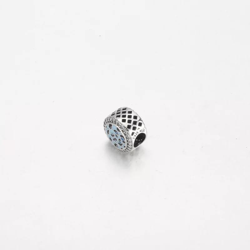 (image pour) Charme en argent sterling imprimé léopard bleu Pandora - 792016CZ_E024 - Afficher 4