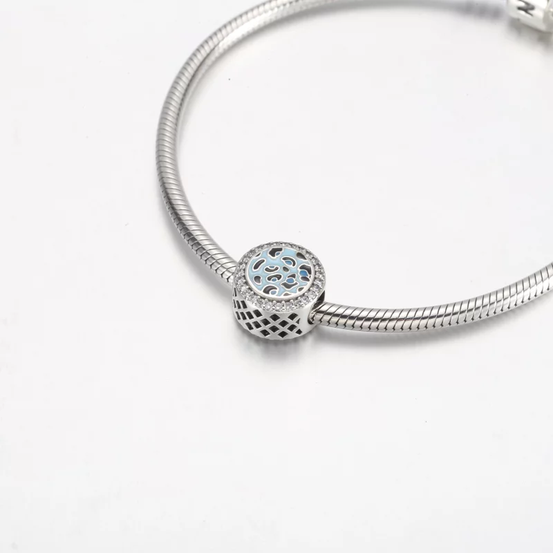 (image pour) Charme en argent sterling imprimé léopard bleu Pandora - 792016CZ_E024 - Afficher 5