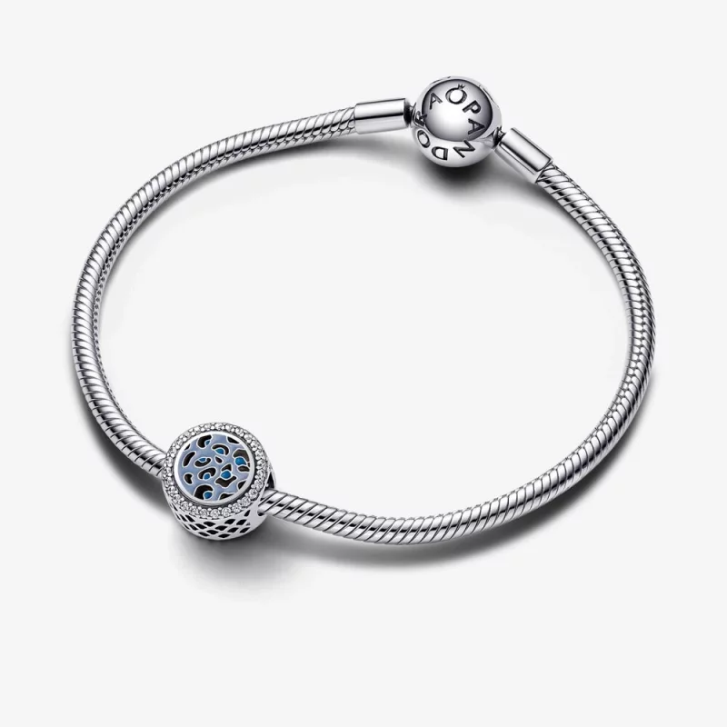 (image pour) Charme en argent sterling imprimé léopard bleu Pandora - 792016CZ_E024 - Afficher 6