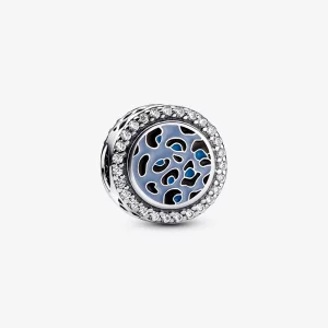 Charme en argent sterling imprimé léopard bleu Pandora - 792016CZ_E024 (image pour) Charme en argent sterling imprimé léopard bleu Pandora - 792016CZ_E024