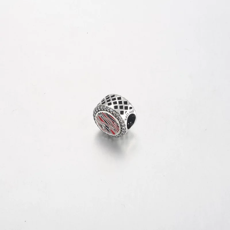 (image pour) Charme en argent sterling imprimé zèbre rose Pandora - 792016CZ_E026 - Afficher 2