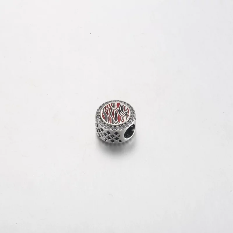 (image pour) Charme en argent sterling imprimé zèbre rose Pandora - 792016CZ_E026 - Afficher 3