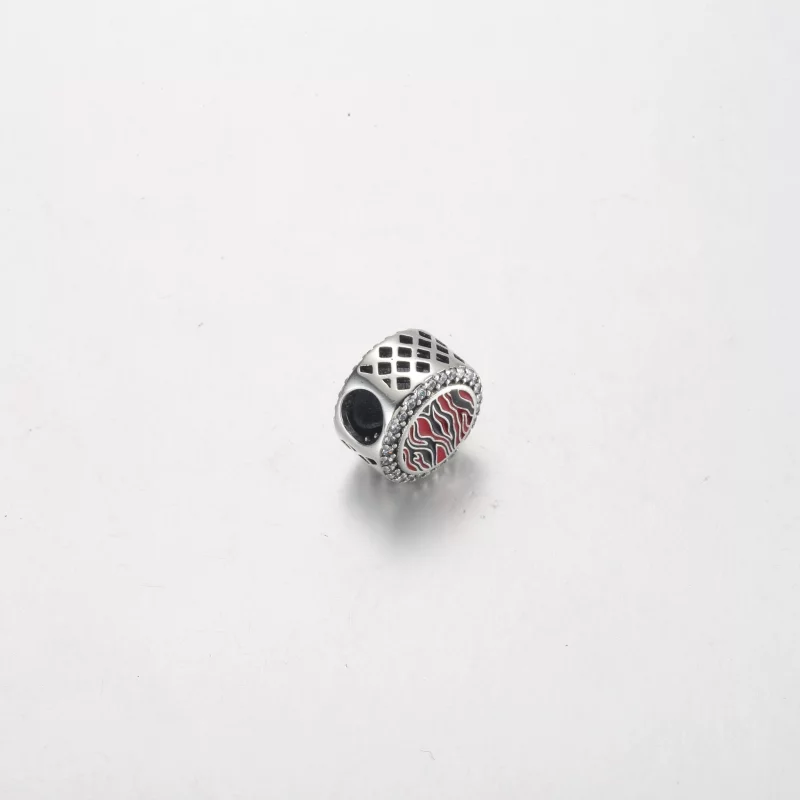(image pour) Charme en argent sterling imprimé zèbre rose Pandora - 792016CZ_E026 - Afficher 4