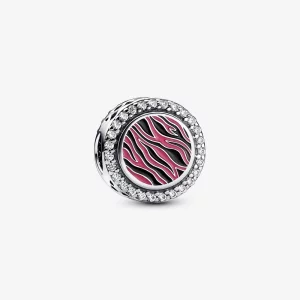 Charme en argent sterling imprimé zèbre rose Pandora - 792016CZ_E026 (image pour) Charme en argent sterling imprimé zèbre rose Pandora - 792016CZ_E026