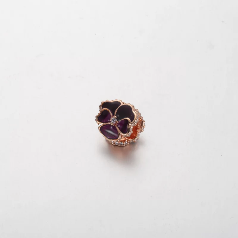 (image pour) Charme Fleur de Pensée Violet Profond Pandora - 780777C01 - Afficher 2