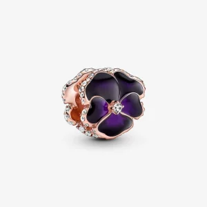 (image pour) Charme Fleur de Pensée Violet Profond Pandora - 780777C01