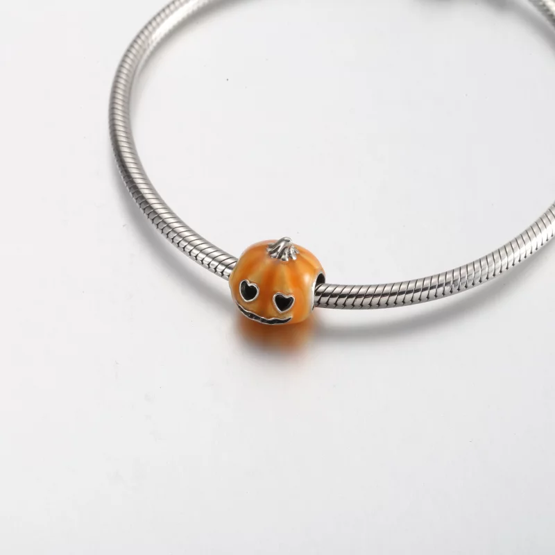 (image pour) Charme Pandora Citrouille Effrayante Fluorescente - 792291C01 - Afficher 5