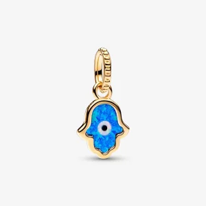(image pour) Charme Pendent Main Hamsa Bleu Opalescent Pandora - 762699C01