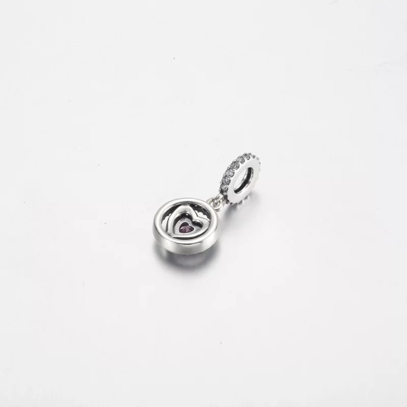 (image pour) Charme pendentif cœur à double halo scintillant Pandora - 791476C01 - Afficher 3