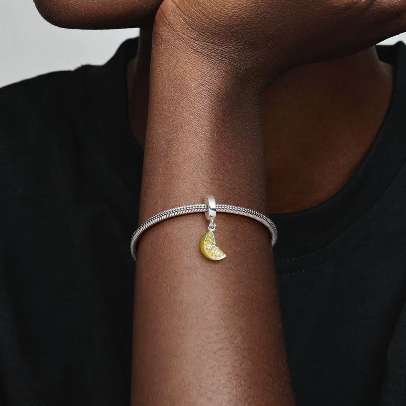 (image pour) Charme pendentif pampille fruit pétillant tranche de citron Pandora - 791696C01 - Afficher 5