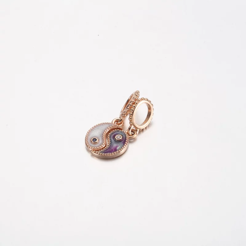 (image pour) Charme Pendentif Scintillant Yin & Yang Séparable Pandora - 780098C01 - Afficher 2