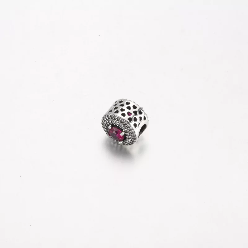 (image pour) Charme rond nivelé scintillant rouge Pandora - 792418c01 - Afficher 4
