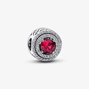 (image pour) Charme rond nivelé scintillant rouge Pandora - 792418c01