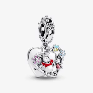 (image pour) Charmes doubles Pandora Disney Winnie l'Ourson et Porcinet - 792214C01