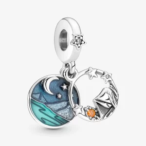 (image pour) Charmes doubles Pendentif Nuit étoilée de camping Pandora - 791686C01