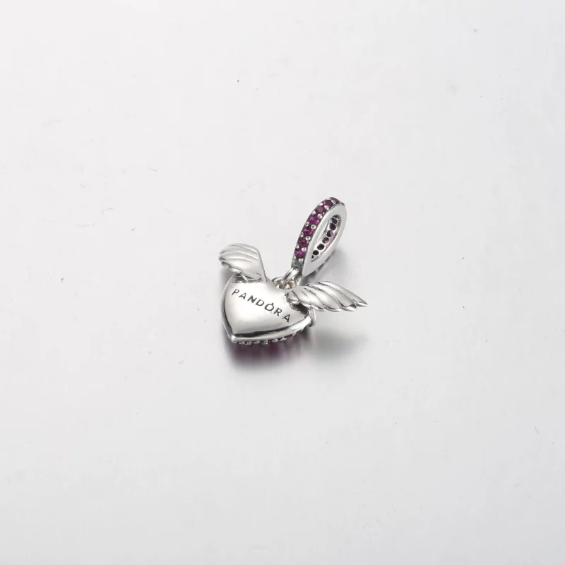 (image pour) Collier Cœur Pavé Pandora et Ailes d'Ange - 398505C01 - Afficher 3