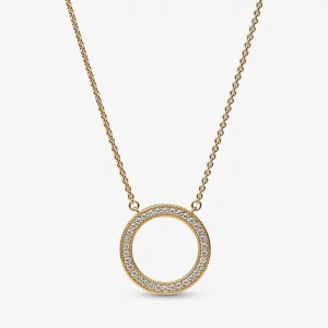 Collier Pendentif Cercle Cœurs et Pavé Signature Pandora - 362735C01-45 (image pour) Collier Pendentif Cercle Cœurs et Pavé Signature Pandora - 362735C01-45