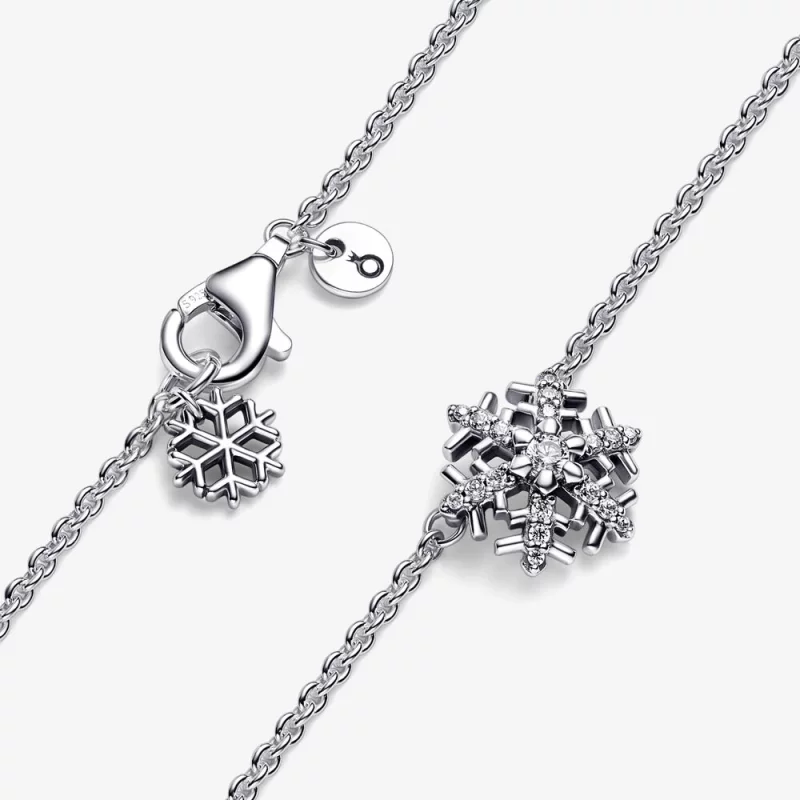 (image pour) Collier Pendentif Flocon de Neige Étincelant Pandora - 392371C01 - Afficher 8