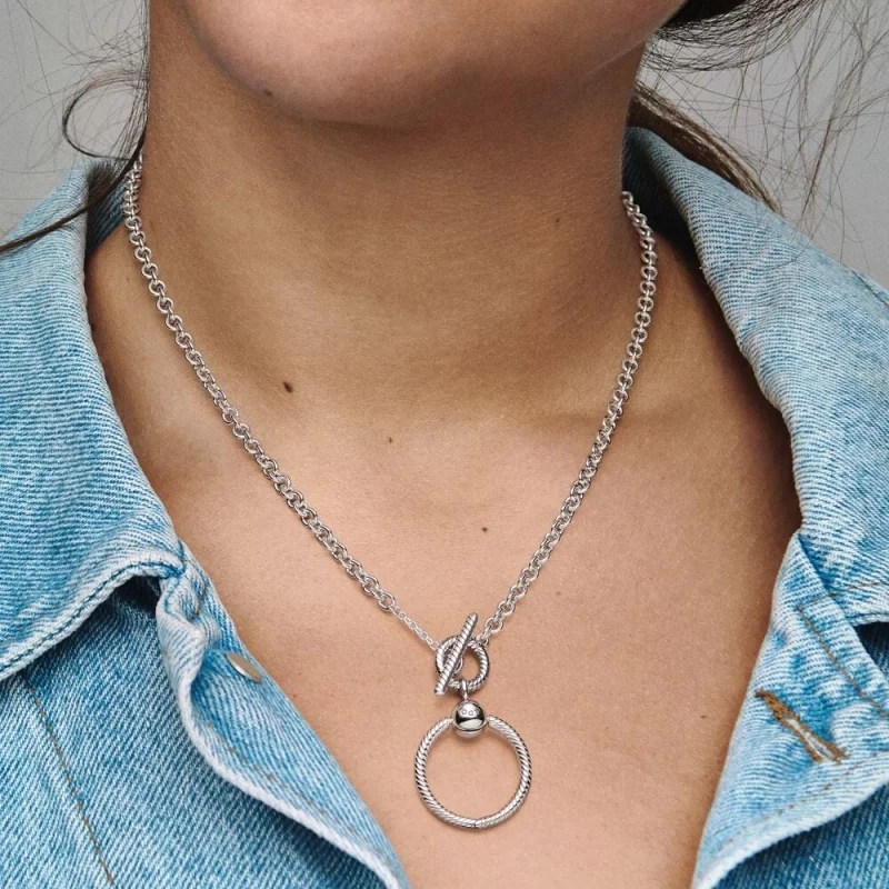 (image pour) Collier Pendentif O Moments Pandora à barre T - 391157C00 - Afficher 6