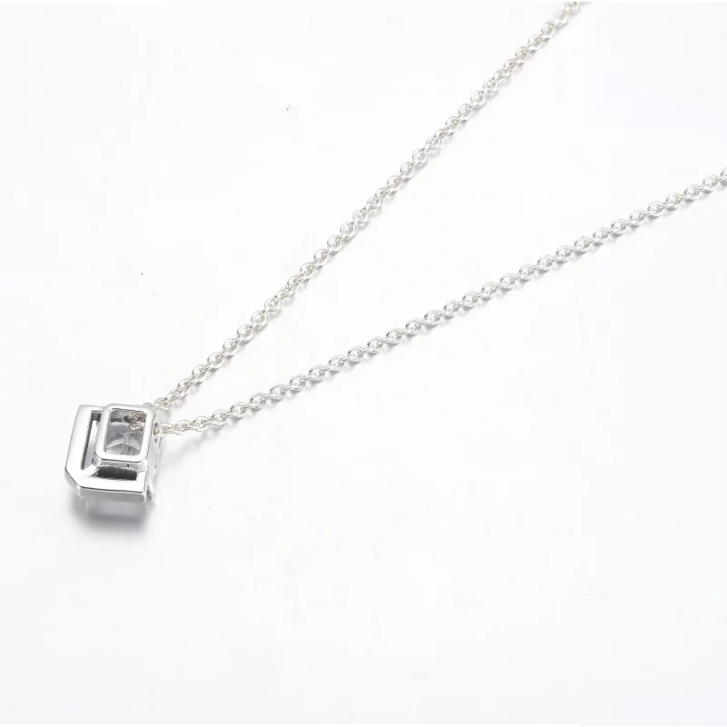 (image pour) Collier Rectangulaire Halo Étincelant Pandora - 392388C01 - Afficher 3